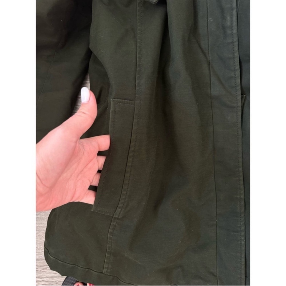 🔥 Zara Khaki Faux Fur Hooded Parka XS Winter Puffer Coat | Military Green Jacket - Picture 9 of 10